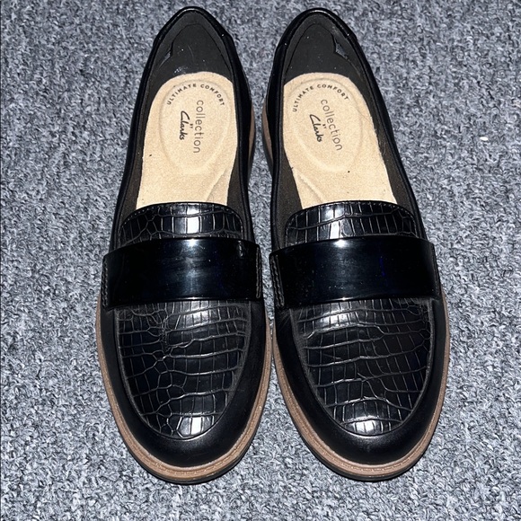 Clarks Shoes - Women’s Clark’s Raisie Arlie Black Loafer Shoes